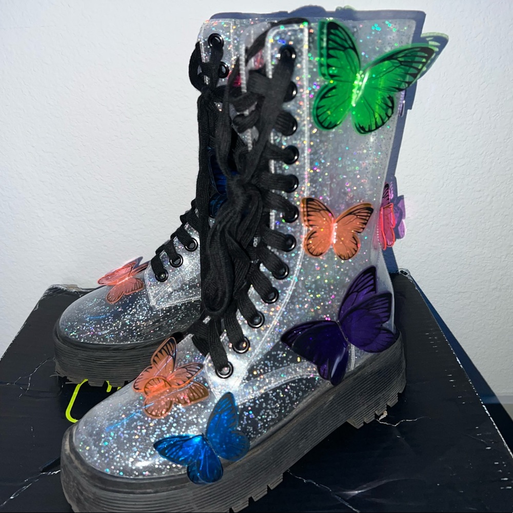 Club Exx Butterfly rave boots